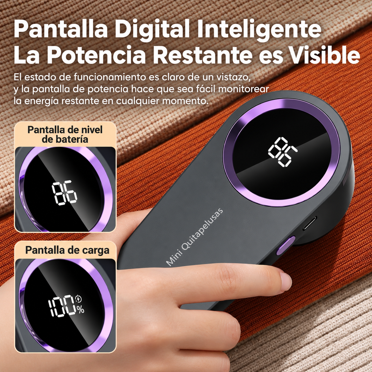 Quitapelusas Eléctrico Portátil Recargable